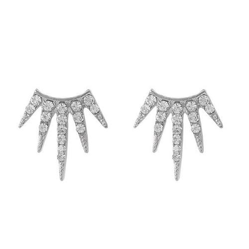 Ethnic Geometric Alloy Stud Earring - Alloy Material, 10 Grams | Unique Round Shape Symbolizing Love, Crystal Accents for Special Occasions