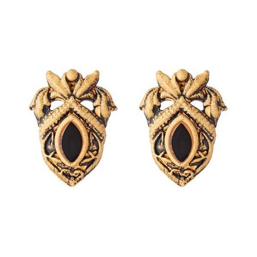 Fashion Design Gold Plated Crystal Made Alloy Stud Earring - Alloy Material, Round Shape | Unique Craftsmanship For Engagement, Wedding, Anniversary, Party