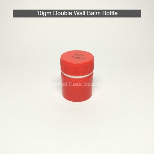 Red 10Gm Double Wall Balm Container