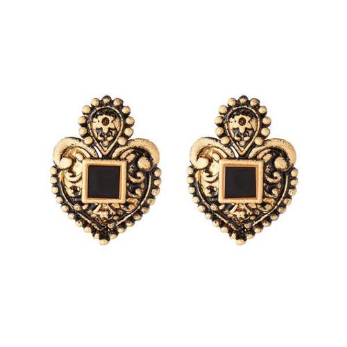 Designer CZ Traditional Alloy Stud Earring - Alloy Material 10 Grams | Unique Round Shape Symbolizing Love and Eternity Versatile for Various Special Occasions