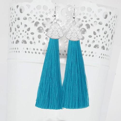 Tassel Fabric Drop Earring - Durable Fabric Material 10 Grams Weight | Fashion & Costume Jewelry for Women and Children Perfect for Parties and Weddings