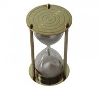 Antique Sand Timer - Brass, Small To Large, Yellow | Artificial Style, Polished Finish, Easy To Clean, Washable Decorative Gift