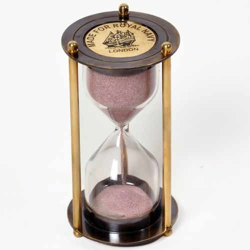 Brown And Yellow Brass Sand Timer