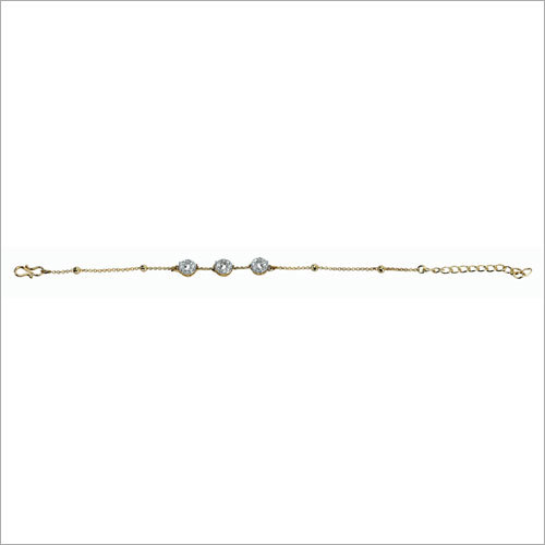 Ladies Wrist Bracelet - Gold Colour Lace with Exotic Stones | Classic Fashion, Perfect for Anniversary, Engagement, Parties, and Weddings
