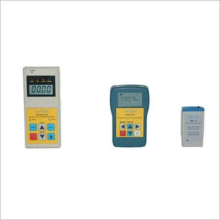 White And Sky Blue Radiation Survey Meter