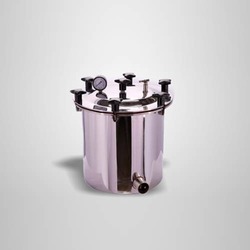 AICIL Portable Autoclave - Stainless Steel Single Walled Chamber, Electric Heating with Pressure Gauge and Safety Valve