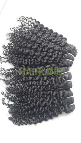 Double weft curly hair