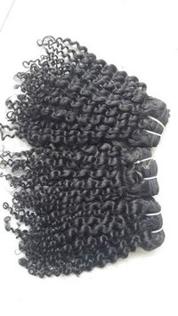 Double weft curly hair