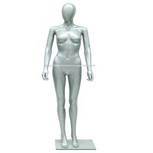 Female Abstract Silver Gloss Mannequin Age Group: Adults