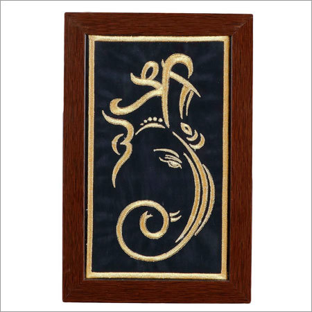 Embroidered Ganesha Wall Hangings Frame
