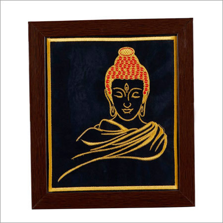 Embroidered Buddha Wall Hangings Frame