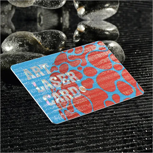 Speciality Lazer Card - PVC Material, 85x54mm Size, Multi Color | Water Resistant, Matte Finish, Elegantly Designed with Gold & Silver Textures