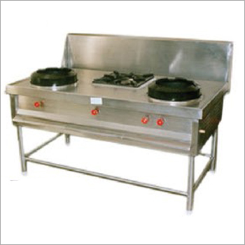Double Burner Chinese Range with Stock Pot