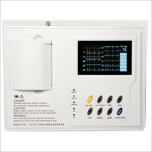 White 3 Channels Ecg Machine