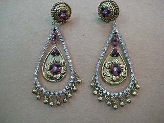 Earrings - Gold, 50-60 Mm, Lightweight Pave Setting | Elegant, Durable, Eye-catching Design