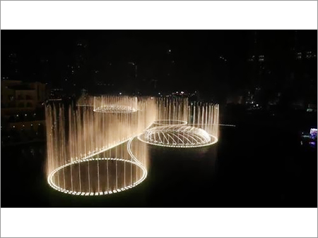 Water Show With Fountain Lighting