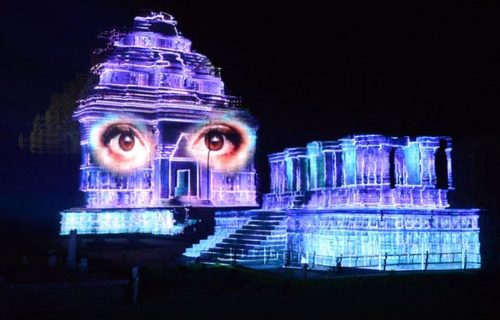 LIGHT AND SOUND SHOW WITH 3D PROJECTION MAPPING