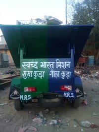 Garbage Tipper - Mild Steel, Large Container Volume, Green & Blue | Corrosion Resistant, Efficient Hydraulics, Easy Waste Disposal, Waste Segregation