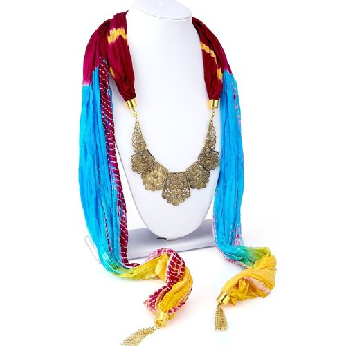 Charming Gold Plated Scarf Necklace With Chain Gender: Children