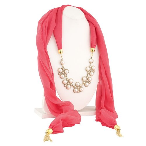 Ethnic Bohomian Gold Plated Scarf Necklace With Chain Gender: Children