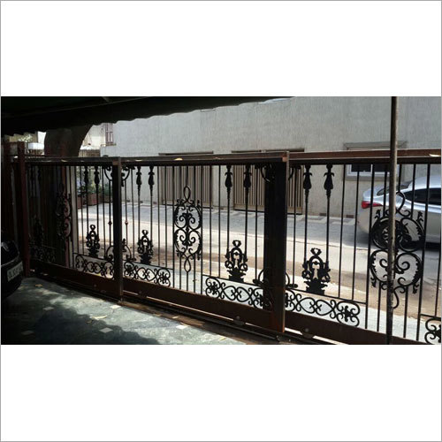 Black Designer Sliding Gate