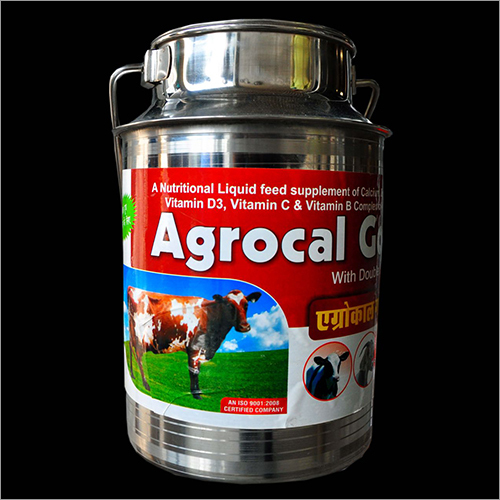 AGROCAL GOLD - Double Strength Liquid Calcium Supplement | Enriched with Phosphorus, Vitamin D3, Vitamin C, and Chromium for Enhanced Immunity and Body Condition Score