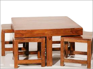 Table Chair - Sheesham Wood, 48x48x30 Inches | Durable Wood, Stylish Design, Space Saving, Comfortable Seating