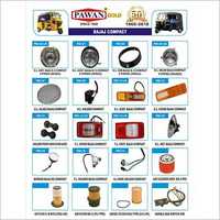 Bajaj Compact Three Wheeler Spare Parts - Color: Different Colors Available