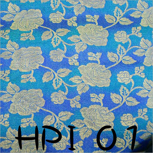 IKKAT 3D Jacquard Fabric - Washable Cotton Blend, Blue Printed Pattern - Ideal for Home Furnishing and Bag Design Applications