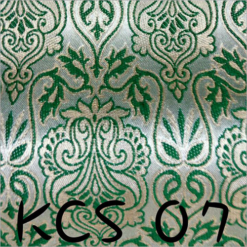 Polyester Sherwani Fabrics - 100 Meter Length, 1473.2 Millimeter Width, Green and White Jacquard - Washable Elegance for Traditional Wear