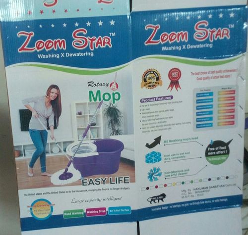 CLEANING MOP - 360-Degree Spinning Head, Flexible Handle for Hard-to-Reach Areas, Hands-Free Mop Head Removal, Machine-Washable Mop Head