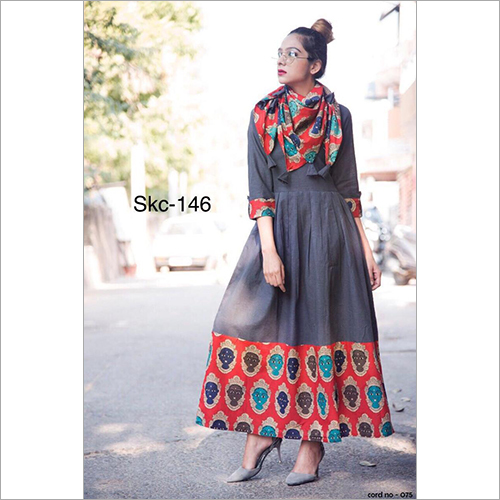 Grey Kalamkari Kurtis