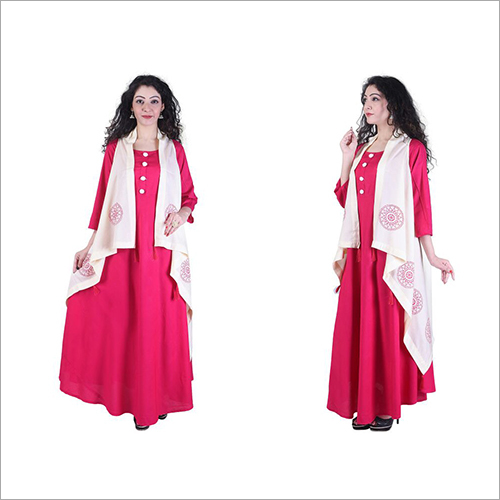 Jacket Kurtis - Cotton, Long Sleeve, Size L/ M/ S/ XL | Red, Breathable, Quick Dry, Non Toxic, Washable, No Fade, Modern Style, Casual & Party Wear