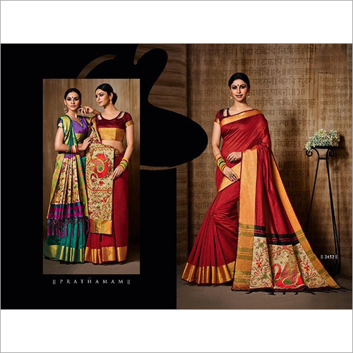 Maroon Ladies Party Wear Sarees