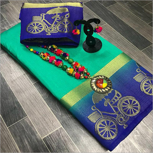 Green And Blue Silk Sarees