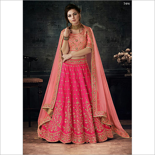 Light Pink Designer Ghagra
