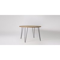 Wrought Iron Dining Table - Sealed Wood Finish, 120x120x76 Cm | Vintage Style, Easy Assembly For Up To Four People