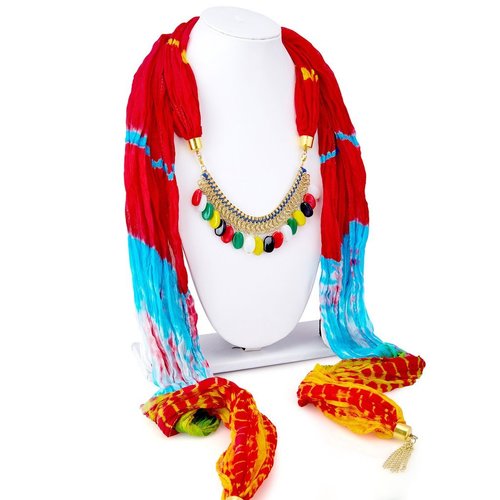Silk Detachable Scarf Necklace Gender: Children