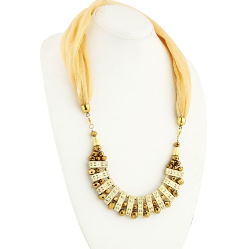Stylish Gold Plated Scarf Necklace With Chain Gender: Children