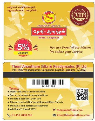BARCODE CARDS - Polyvinyl Chloride (PVC) 85x54 mm, Multi-Color | Waterproof, Glossy Matte Finish, Non Reusable, Customized Design