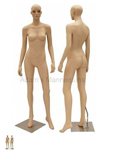 Female Realistic Mannequin - Fiberglass, Medium Size, Skin Color | Full Body, Realistic Features, Handcrafted Detailing, Easily Adjustable for Dressing