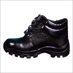 Black Mens Ankle Safety Shoes