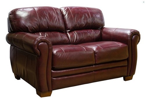 Rolled Arms Leather Sofa