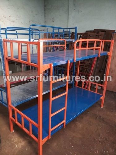 Eco-Friendly Orange And Blue Bunker Cot Bed