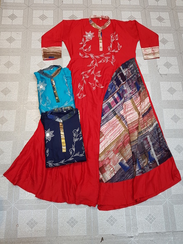 Anarkali Kurti Decoration Material: Beads