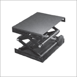 Laboratory Jack - Stainless Steel, 25x25 Cm, Black | Crank Adjustable, Stable Support, Precise Positioning