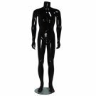 Male Headless Black Gloss Mannequins MH10 - Fiberglass, Medium Size, Gloss Black Finish | Standing Pose, Adult Male Design, Without Wig