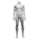 Male Headless White Gloss Mannequin MH01 - Fiberglass, Medium Size, White Color | Fixed Pose, Modern Art Aesthetic, Headless Design