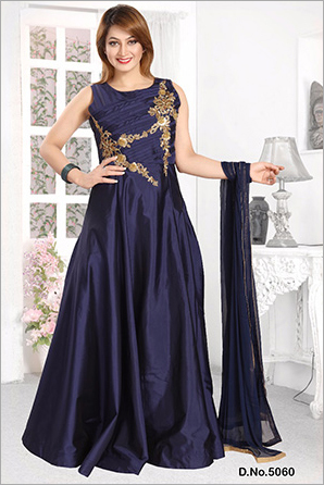 Embroidered Long Gown