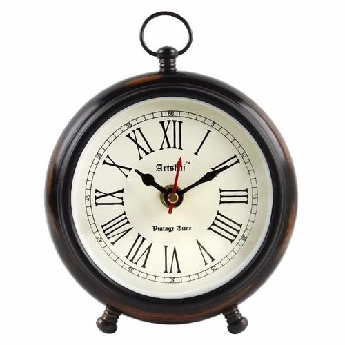 Brown And White Antique Wall Clock